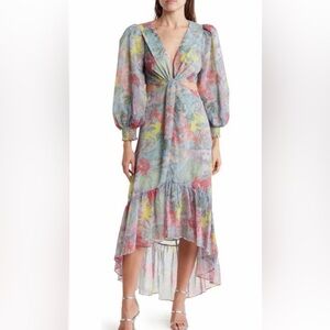 NWT $695 Alice + Olivia Katia Twist Maxi Dress in Lola's Dream